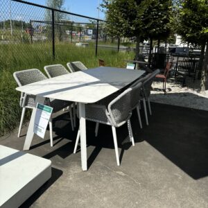 Set Ritz tafel + 6 Sedona stoelen