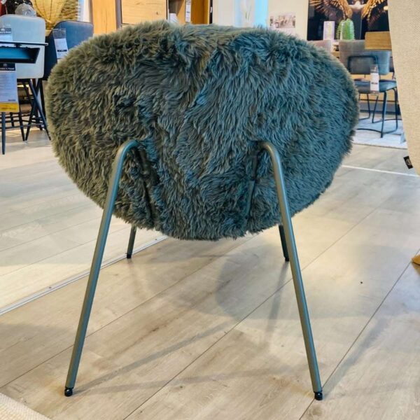 Verberckmoes Outlet Wilrijk toonzaalmodel Freddy fauteuil groen Coco Maison detailfoto designpoot achterkant