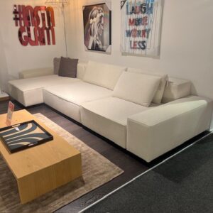 Passe Partout | Blocco modulaire opstelling 408x172cm – stof LSD Shaggy combi white 4185
