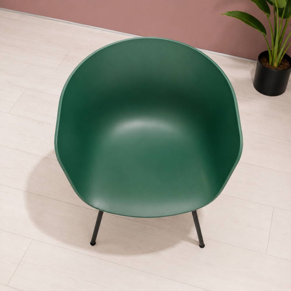 Bovenaanzicht van de Hay About A Chair AAC26 stoel in Teal Green 2.0 – toonzaalmodel Sint-Gillis-Waas – Verberckmoes