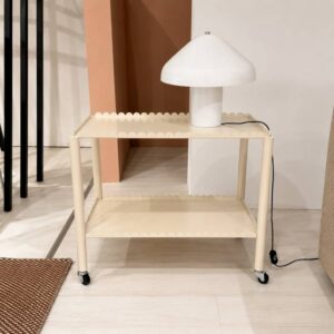 Hay Arcs Trolley laag in eggshell poederlak staal – toonzaalmodel Sint-Gillis-Waas – Verberckmoes