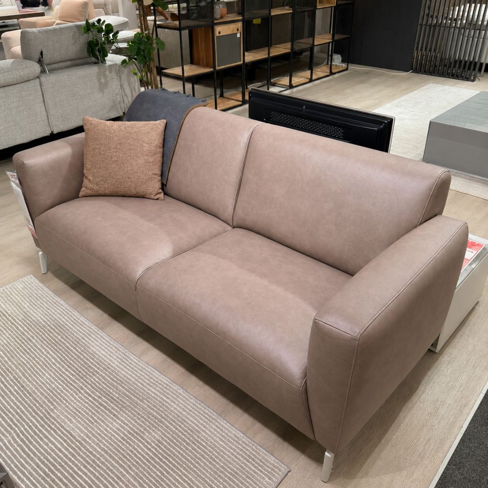 XOOON Twist zitbank met pocketvering en bekleding in stof Pala camel
