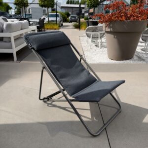 Lafuma Maxi Transat Plus Dark Grey terrasmodel bij Verberckmoes Tuinmeubelen Temse